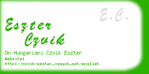 eszter czvik business card